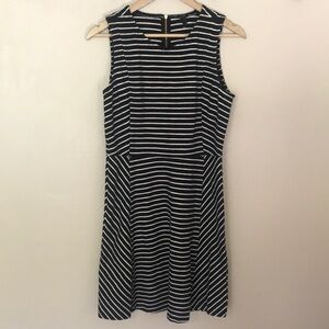 NEW JCrew Black and White Stripe Dress. 8
